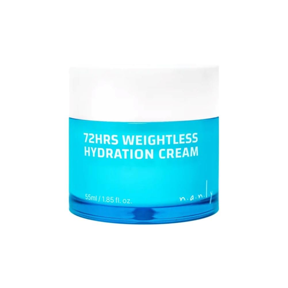 72 Hours Weightless Hydration Cream, Moisturizing Daily Face Cream, Vegan and Cruelty Free, Soothing and Brightening, All Skin Types, Korean Skin Care (1.85 fl.oz.)