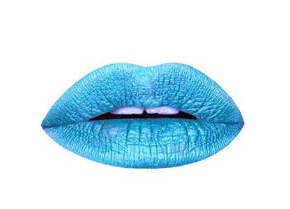 Aromi Bright Blue Metallic Liquid Lipstick | Sparkly Sky Lip Color with Shimmery Finish, Vegan Makeup, Cruelty-free, Long-lasting (Snow Queen)