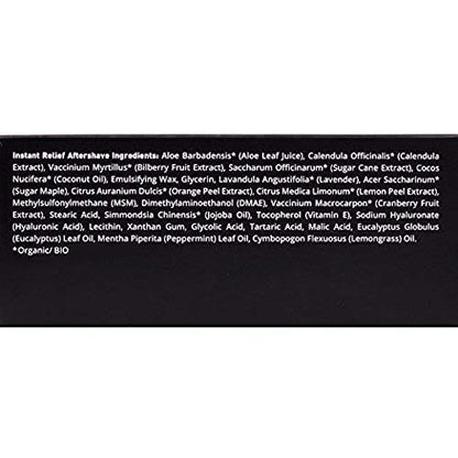 Brickell Men's Products Instant Relief Aftershave for Men, Natural and Organic Soothing After Shave Balm to Prevent Razor Burn, 4 Ounce, Scented