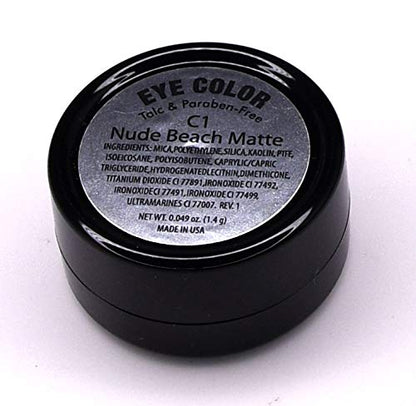Nude Beach Sandy Natural Neutral Naked Beige Matte Single Pressed Powder Eyeshadow; Talc, Paraben & Cruelty Free
