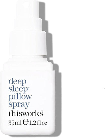 THISWORKS Deep Sleep Pillow Spray – Fast-Acting Natural Formula with Lavender for Relaxation and Restful Sleep – 35 ml (1.2 fl oz) Mini Travel Size