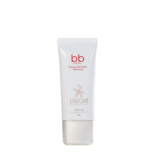 LifeCell Hydrating Antioxidant SPF 30 Tinted Anti-Aging BB Cream – Medium Shade – Physical Sunscreen with Zinc Oxide for Wrinkle Prevention, Dark Spot Defense – 1oz