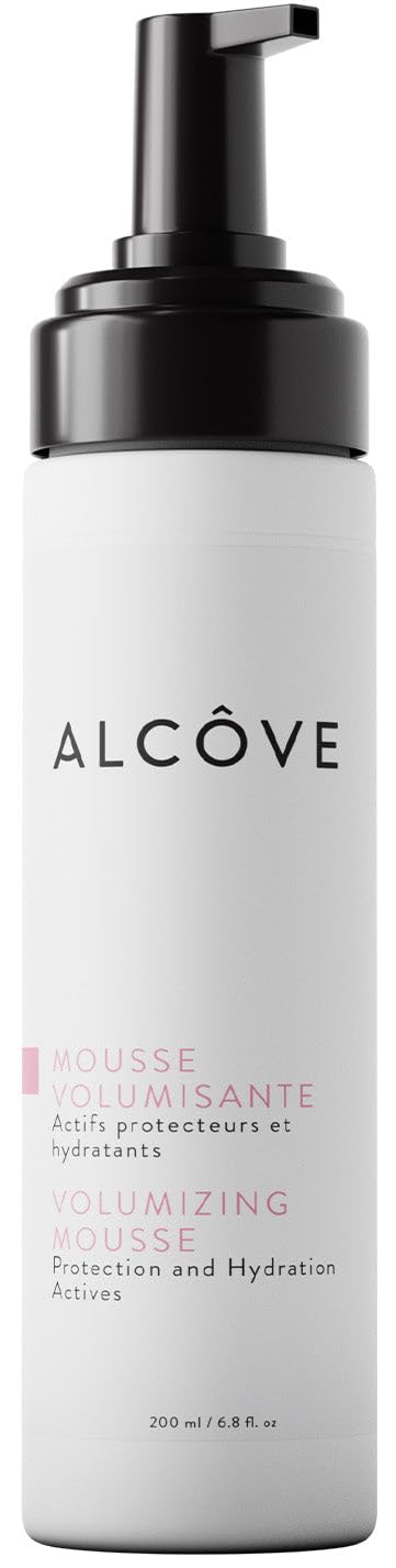 Alcôve - Volumizing Mousse - Medium Hold - Fine and Thin Hair - Lightweight Volume - Anti-frizz - Shine and Hydration - Heat Protection - Mango Extract and Sunflower Oil - Color-Safe - 8.5 oz