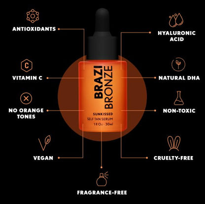 Face Self Tanner Drops, All-Natural