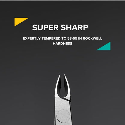 Rui Smiths Professional Cuticle Nippers | Precision Surgical-Grade Stainless Steel Cuticle Trimmer, French Handle, Single Spring, 6mm Jaw (Full Jaw)