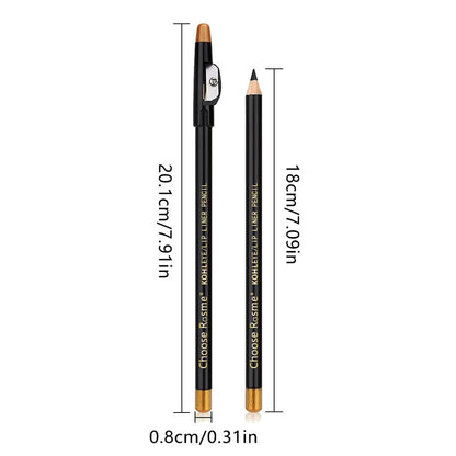 5Pcs Wooden Hard-Core Eyebrow Pencils for Women, Dark Brown Eyebrow and Eyeliner Pencil, Long Lasting Waterproof and Sweat-Proof, Beginner Makeup Brow Pencil, Create a Natural Eye Brow
