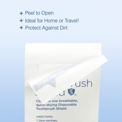 Intellident Toothbrush Shields - Toothbrush Head Cover Caps - Breathable, Quick-Drying & Disposable - Perfect for Travel, Home & Office Use - 20 Count (Pack of 2)