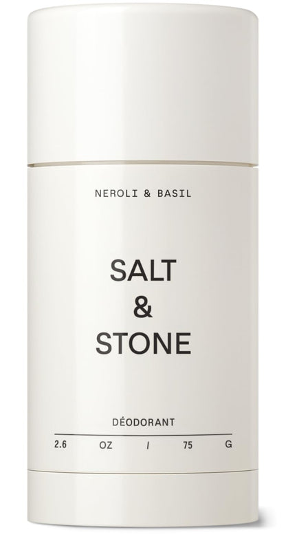 SALT & STONE Aluminum Free Deodorant | Extra Strength 48 Hour Protection for Women & Men | Made with Seaweed Extracts, Shea Butter & Prebiotics (Neroli & Basil)