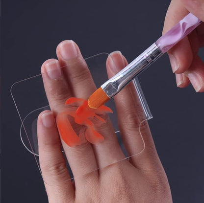 1 PCS Hand Makeup Mixing Palette Makeup Hand Palette Acrylic Nail Art Manicure Palette Eyeshadow Makeup Hand Palette Clear Makeup Palette for Makeup Blending