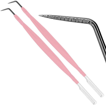 Kit Lash Lifting Tool & Lash Isolation Helper, Isolator Tool Eye Lash Tool Kit - Lash Perm and Tint Kit - Precision Lash Comb Separator Eye Lash Tint Kit & Y Brush Lash Lift Tool with Comb Pink