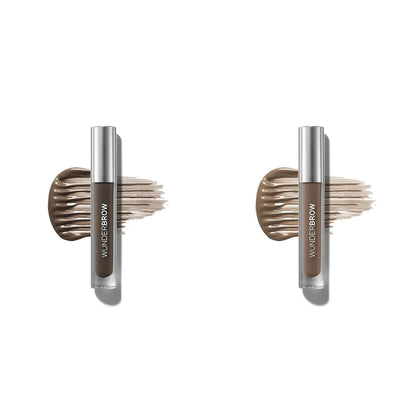 WUNDERBROW Waterproof Eyebrow Gel Bundle with Black/Brown and Brunette Shades, Vegan and Cruelty-Free