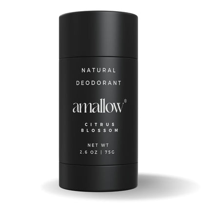 Amallow - Natural Deodorant – Aluminum Salt-Free, Tallow-Based, Baking Soda-Free, with Magnesium & Zinc – Long-Lasting Odor Protection – Handcrafted in the USA – 2.6 oz (Citrus Blossom)