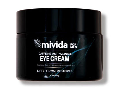 Caffeine Eye Cream For Men With Hyaluronic Acid | Anti Wrinkle Eye Moistuerizer For Men | Anti Aging Men Cream, Fine Lines, Dark Circles and Puffiness | 1.7 fl oz