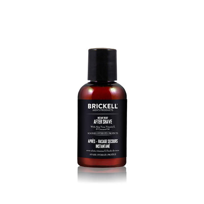Brickell Men's Instant Relief Aftershave for Men, Natural and Organic Soothing After Shave Balm to Prevent Razor Burn 2 Ounce, Unscented