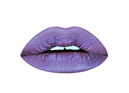 Aromi Violet Plum Metallic Liquid Lipstick | Dark Purple Lip Color with a Shimmery Finish, Vegan, Cruelty-free, Long-Lasting and Smudge Proof Lipstick (Silver Plum)