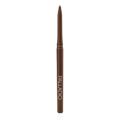 Palladio Retractable Waterproof Eyeliner, Richly Pigmented Color and Creamy, Slip Twist Up Pencil Eye Liner, Smudge Proof Long Lasting Application, All Day Wear, No Sharpener Required, Brownie