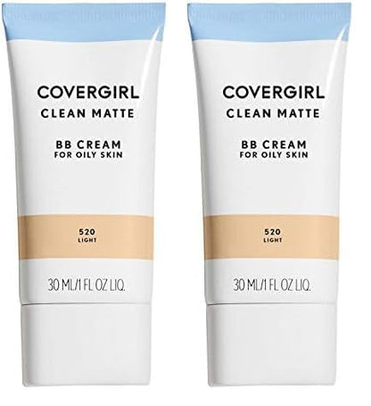 COVERGIRL - Clean Matte BB Cream, Oil-Free, Long-Lasting, Sensitive Skin, Lightweight, 100% Cruelty-Free (Pack of 2)