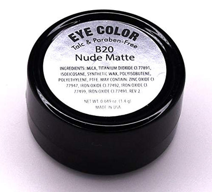 Nude Neutral Naked Sheer Sugar Cookie Beige Matte Pressed Powder Single Vegan Eyeshadow; Talc, Paraben & Cruelty Free