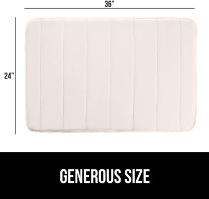 GORILLA GRIP Memory Foam Bath Mat, Soft Absorbent US Designed Bathroom Rug, Gripping Dots Machine Washable Bathmat, Cushioned Floor Mats, Shower Sink Rugs Room Décor Accessories, 36x24 Cream
