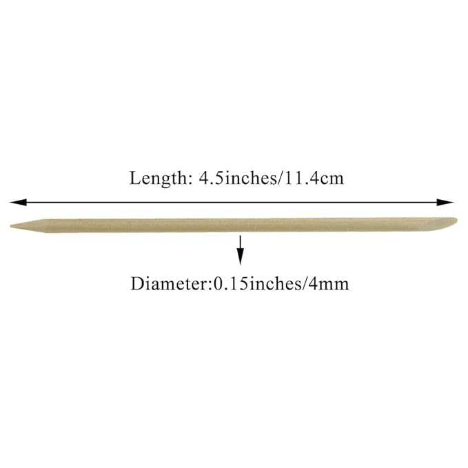 Hahiyo 4.5inches 100pcs orange wood