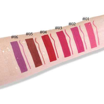 evpct 2Pcs Rose Matte Lip Liner and Lipstick Gloss Stains Makeup Set Kit for Women Long Lasting Waterproof 24, Rose Red Matte Lipstick Kit with Lip Liner, 24 Hour Lipsticks Pencils