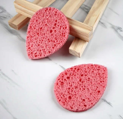 60-Count Compressed Facial Sponges | Makeup Remover Sponge | 100% Natural Cosmetic Spa Sponges for Facial Cleansing | Exfoliating Mask | Face Scrubber (Drop)