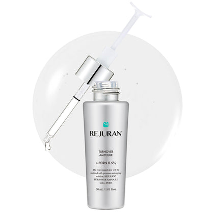 REJURAN® Turnover Ampoule, c-PDRN® – Original Salmon DNA PDRN Face Serum for Rejuvenation, Firming, Hydration & Youthful Glow, Refines Skin Texture. Korean Skincare (1.01 fl oz)