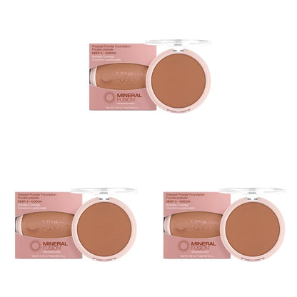 Mineral Fusion Deep 3 Makeup Pressed Powder Foundation By Mineral Fusion, 0.32 oz (Pack of 3)