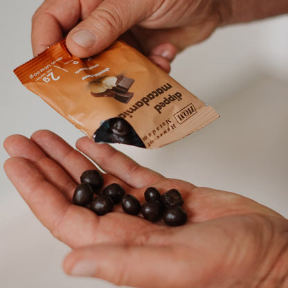 House of Macadamias Premium Dipped Macadamia Nuts, Chocolate, Plant Based, Keto, Low Carb, Vegan, Paleo, Sugar Free, Dairy Free, Gluten-Free, Preservative Free, 12 x 1.41oz