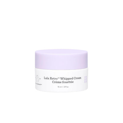 Drunk Elephant Lala Retro Whipped Cream - 15 ml/.5 fl oz - Ceramide Moisturizer - Clean Clinical Skincare - Cruelty-Free - Dermatologist-Tested - Free of Essential Oils, Silicones, and Fragrance