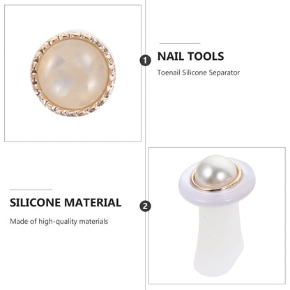 Beaupretty 16 Pieces Tool Divider for Polish Toes Pearls Professional Toenail Spacers Tools Finger Silicone Stylish Separators Toe Separator