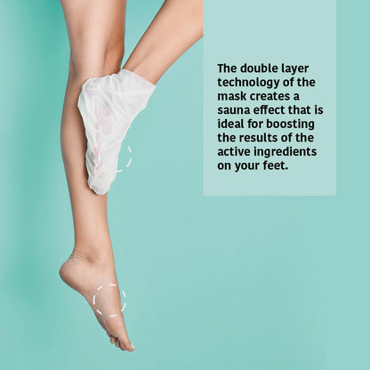 IROHA NATURE Relaxing Foot Mask Socks | 4 Pairs | Peppermint & Shea Butter | Intensive Treatment for Tired Feet | Cooling Effect | Natural & 100% Vegan | Moisturizing Foot Mask