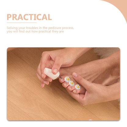 Beaupretty Toe Separator Bunion Corrector 8 Pieces Nail Polish Guards Nail Polish Protector Silicone Flower Shape Toe Spacers Divider Toe Spreader Pedicure Tools Toe Separator Bunion Corrector