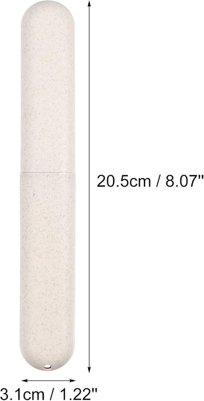 VOCOSTE 1pcs, Traveling Toothbrush Holders Case, PP Toothbrush Case for Travel Business, Beige, 8.07''x1.22''x0.83''