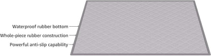 AMOAMI Ultra Thin Bathroom Rugs, Rubber Backed Bath Mats for Bathroom Non Slip, Absorbent Bathroom Mat for Floor, Shower, Sink(16"x24", Grey)