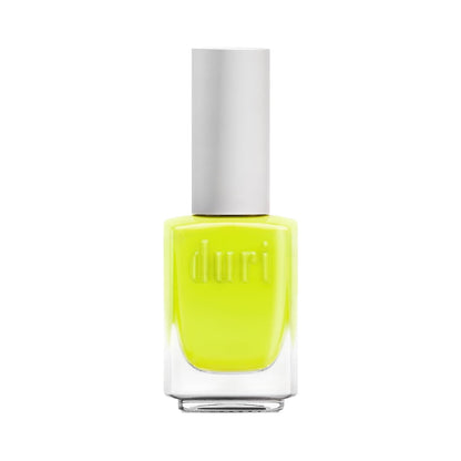 duri 158N Atomic - Neon Yellow Nail Polish, Mate Finish, Quick Drying, 0.45 Fl Oz