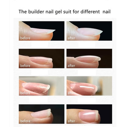 Clear Builder Gel for Nails 7 in 1 Nail Builder Strengthener Gel Clear Color Builder Extension Nail Gel for Holiday Nail Art Design for Girls