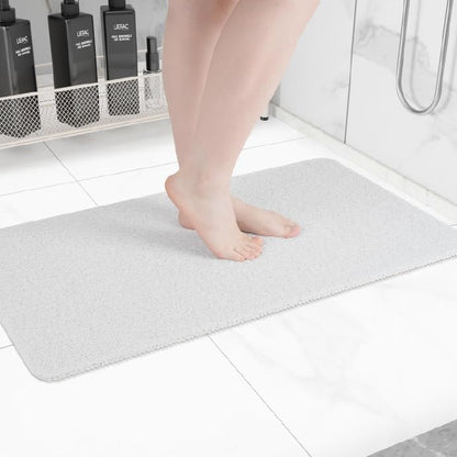 Non-Slip Bathtub Mat, Anti Slip Shower Mat, Fast Drying Bathtub Mats, Foot Scrubber Mat, Anti Slip Mat for Tub, Floor, Bathroom, Kitchen, Home, Hotel (White 40"×28")