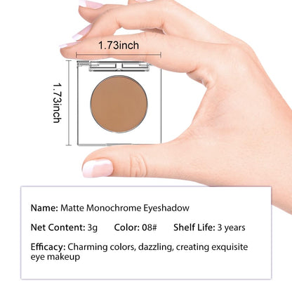 Matte Eyeshadow Palette Makeup for Green Blue Eyes, Matte Brown eyeshadow For Women, Holographic Multichrome Cream Iridescent Single Monochrome Eye Shadow Makeup