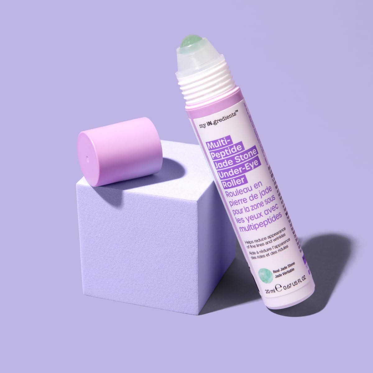 masque BAR My Ingredients Hydrating Under Eye Serum with 360° Jade Stone Roller (Multi-Peptide)