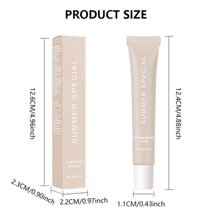 Summer Ultra-Hydrating Lip Butter Balm – Natural Vegan Lip Balm for Instant Moisture, Shine & Hydration – Sheer-Tinted, Soothes & Softens Dry Lips,Bálsamo labial hidratante #1 Vanilla 0.5 Fl Oz