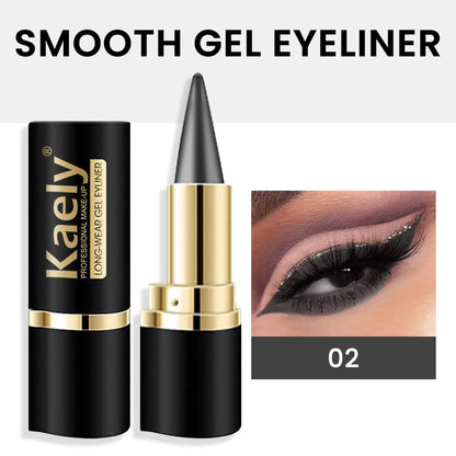 Kaely Gray Gel Eyeliner Pencil,Waterproof Smudge Proof Eye Liner Pen,Cat Eye Goth Halloween Makeup,Eye Black Face Paint Lipstick Crayon,Color Colorful Eyeliner Eyeshadow Stick,02