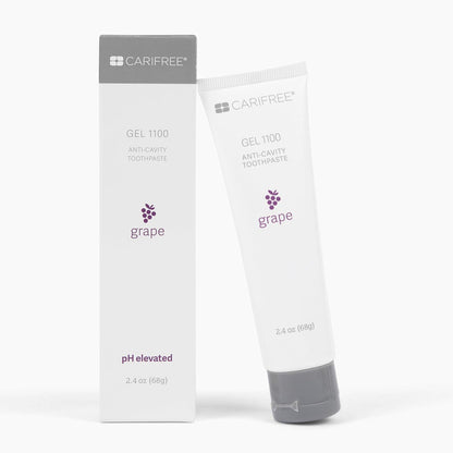 CariFree Gel 1100, Grape Flavored, Anti-Cavity Fluoride Toothpaste with Nano Hydroxyapatite for pH Neutralization, Enamel Protection, Dentist Recommended for Kids and Adults, Dentist Developed