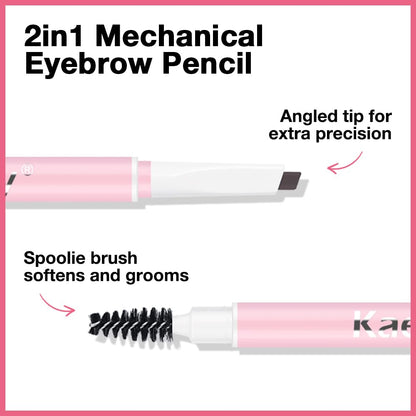 3Pcs Waterproof Eyebrow Pencil, Professional Makeup Micro Brow Pencil, Double-ended ultra-fine eyebrow pencil, Ultra-Fine Mechanical Pencil (3, 09#Dark Brown)