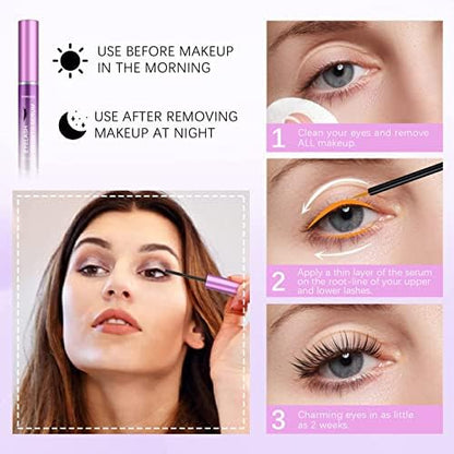 PERMANIA Lash Lift Kit, Eyelash Growth Serum, Advanced Formula for Longer, Fuller, and Thicker Lashes Salon Quality Eyelash Perm with Safe and Effective Result