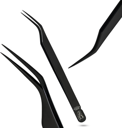 My Lash Tools New Isolation Lash Tweezers For Eyelash Extensions Best for Individual Isolation & Classic Lashes Japanese Stainless Steel Lightweight Precision Lashing Twisers (1pc, Black)