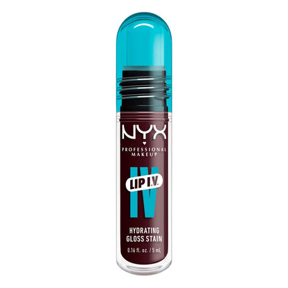 NYX PROFESSIONAL MAKEUP Lip IV Hydrating Glossy Lip Stain with 12HR Hydration - Mauve N Moist (Purple)