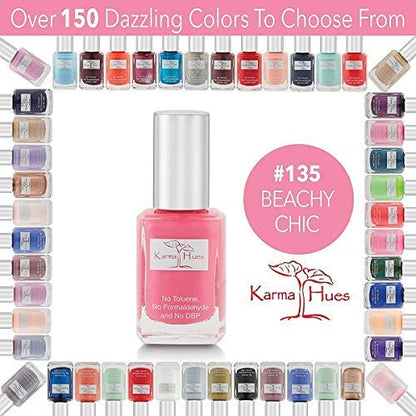 Karma Organic Natural Nail Polish-Non-Toxic Nail Art, Vegan and Cruelty-Free Nail Paint (Beachy Chic)