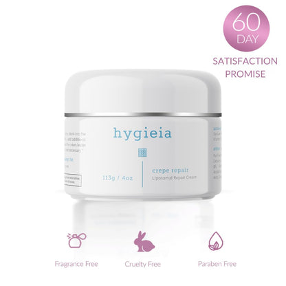 Hygieia + Crepey Skin Liposomal Repair Cream – Anti-Aging Lotion for Arms, Neck & Body – Retinol, Hyaluronic Acid & Idebenone – Firming, Wrinkle & Loose Skin Corrector, 4oz