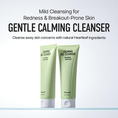 Parnell Panthenol Heartleaf Calming Gel Cleanser | 180ml / 6.08 fl.oz, soothing & moisturizing cleanser, korea skin care, korea beauty